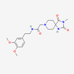 N-(3,4-dimethoxyphenethyl)-2-(3-methyl-2,4-dioxo-1,3,8-triazaspiro[4.5]decan-8-yl)acetamide