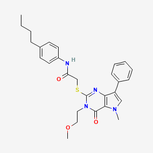N-(4-butylphenyl)-2-((3-(2-methoxyethyl)-5-methyl-4-oxo-7-phenyl-4,5-dihydro-3H-pyrrolo[3,2-d]pyrimidin-2-yl)thio)acetamide