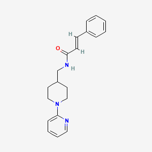 molecular formula C20H23N3O B2511628 N-((1-(吡啶-2-基)哌啶-4-基)甲基)肉桂酰胺 CAS No. 1235709-02-0