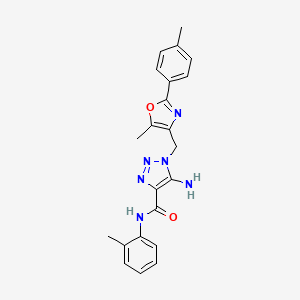 5-amino-1-((5-methyl-2-(p-tolyl)oxazol-4-yl)methyl)-N-(o-tolyl)-1H-1,2,3-triazole-4-carboxamide