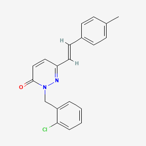 molecular formula C20H17ClN2O B2511651 2-(2-chlorobenzyl)-6-(4-methylstyryl)-3(2H)-pyridazinone CAS No. 1164520-24-4