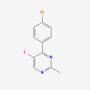 molecular formula C11H8BrFN2 B2511662 4-(4-Bromophenyl)-5-fluoro-2-methylpyrimidine CAS No. 2248959-99-9