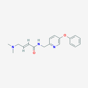 molecular formula C18H21N3O2 B2511664 (E)-4-(Dimethylamino)-N-[(5-phenoxypyridin-2-yl)methyl]but-2-enamide CAS No. 2411325-85-2