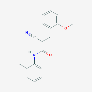 molecular formula C18H18N2O2 B2511669 2-氰基-3-(2-甲氧基苯基)-N-(2-甲基苯基)丙酰胺 CAS No. 1260947-89-4