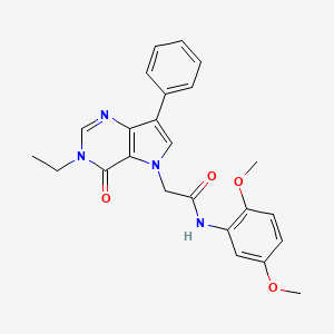 N-(2,5-dimethoxyphenyl)-2-(3-ethyl-4-oxo-7-phenyl-3,4-dihydro-5H-pyrrolo[3,2-d]pyrimidin-5-yl)acetamide