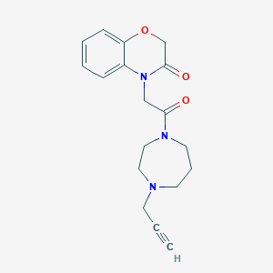 4-[2-Oxo-2-(4-prop-2-ynyl-1,4-diazepan-1-yl)ethyl]-1,4-benzoxazin-3-one