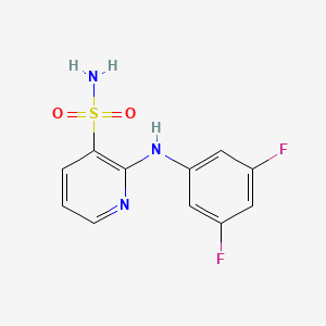 molecular formula C11H9F2N3O2S B2511681 2-[(3,5-Difluorophenyl)amino]pyridine-3-sulfonamide CAS No. 1340817-68-6