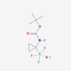 molecular formula C8H14BF3KNO2 B2511685 Potassium;trifluoro-[1-[(2-methylpropan-2-yl)oxycarbonylamino]cyclopropyl]boranuide CAS No. 2542181-79-1