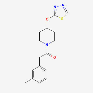 molecular formula C16H19N3O2S B2511686 2-(3-methylphenyl)-1-[4-(1,3,4-thiadiazol-2-yloxy)piperidin-1-yl]ethan-1-one CAS No. 2194847-40-8