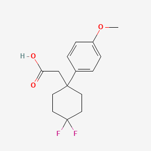 2-[4,4-Difluoro-1-(4-methoxyphenyl)cyclohexyl]acetic acid