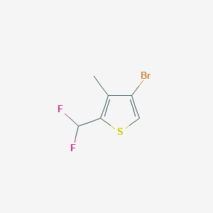 molecular formula C6H5BrF2S B2511702 4-Bromo-2-(difluoromethyl)-3-methylthiophene CAS No. 2248394-50-3