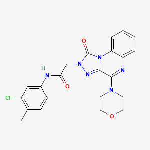 molecular formula C22H21ClN6O3 B2511712 N-(3-chloro-4-methylphenyl)-2-(4-morpholino-1-oxo-[1,2,4]triazolo[4,3-a]quinoxalin-2(1H)-yl)acetamide CAS No. 1189702-58-6