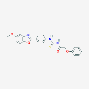 molecular formula C23H19N3O4S B251172 N-[4-(5-methoxy-1,3-benzoxazol-2-yl)phenyl]-N'-(phenoxyacetyl)thiourea 