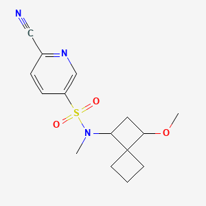 6-Cyano-N-(3-methoxyspiro[3.3]heptan-1-yl)-N-methylpyridine-3-sulfonamide