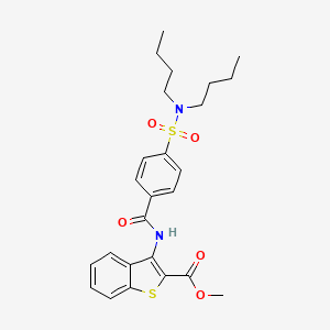 methyl 3-(4-(N,N-dibutylsulfamoyl)benzamido)benzo[b]thiophene-2-carboxylate