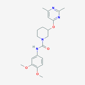 N-(3,4-dimethoxyphenyl)-3-((2,6-dimethylpyrimidin-4-yl)oxy)piperidine-1-carboxamide