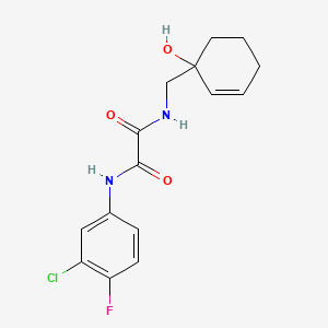 N-(3-chloro-4-fluorophenyl)-N'-[(1-hydroxycyclohex-2-en-1-yl)methyl]ethanediamide