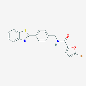 molecular formula C19H13BrN2O2S B251174 N-[4-(1,3-benzothiazol-2-yl)benzyl]-5-bromo-2-furamide 