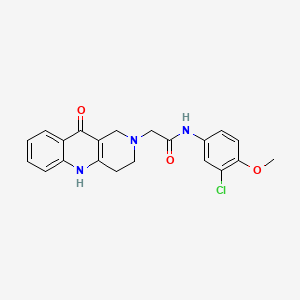 molecular formula C21H20ClN3O3 B2511745 N-(3-chloro-4-methoxyphenyl)-2-(10-oxo-3,4-dihydrobenzo[b][1,6]naphthyridin-2(1H,5H,10H)-yl)acetamide CAS No. 1251580-71-8