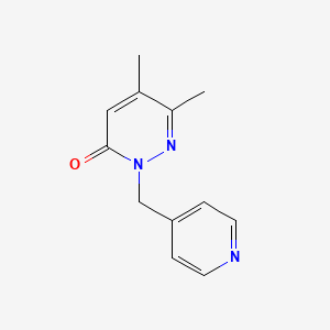 molecular formula C12H13N3O B2511749 5,6-Dimethyl-2-[(pyridin-4-yl)methyl]-2,3-dihydropyridazin-3-one CAS No. 2197806-21-4