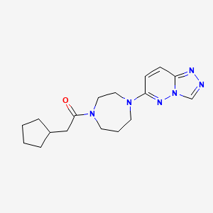 1-(4-([1,2,4]Triazolo[4,3-b]pyridazin-6-yl)-1,4-diazepan-1-yl)-2-cyclopentylethan-1-one