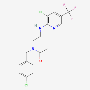 N-(4-chlorobenzyl)-N-(2-{[3-chloro-5-(trifluoromethyl)-2-pyridinyl]amino}ethyl)acetamide