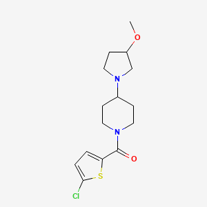 molecular formula C15H21ClN2O2S B2511767 (5-Chlorothiophen-2-yl)(4-(3-methoxypyrrolidin-1-yl)piperidin-1-yl)methanone CAS No. 2310082-65-4