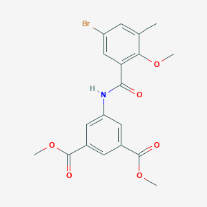 molecular formula C19H18BrNO6 B251177 Dimethyl 5-[(5-bromo-2-methoxy-3-methylbenzoyl)amino]isophthalate 