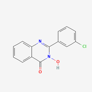 molecular formula C14H9ClN2O2 B2511770 2-(3-Chlorophenyl)-3-hydroxyquinazolin-4-one CAS No. 310418-00-9