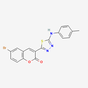 6-bromo-3-(5-(p-tolylamino)-1,3,4-thiadiazol-2-yl)-2H-chromen-2-one