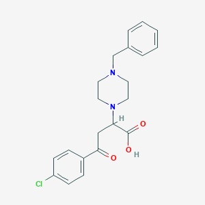 molecular formula C21H23ClN2O3 B2511776 2-(4-Benzylpiperazino)-4-(4-chlorophenyl)-4-oxobutanoic acid CAS No. 301193-88-4