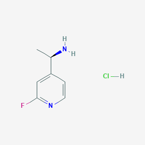 molecular formula C7H10ClFN2 B2511778 (R)-1-(2-氟吡啶-4-基)乙胺盐酸盐 CAS No. 1956436-88-6