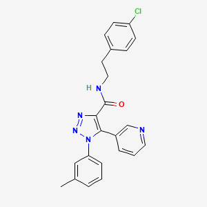 molecular formula C23H20ClN5O B2511784 N-(4-chlorophenethyl)-5-(pyridin-3-yl)-1-(m-tolyl)-1H-1,2,3-triazole-4-carboxamide CAS No. 1251581-63-1