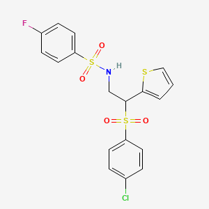 N-[2-[(4-chlorophenyl)sulfonyl]-2-(2-thienyl)ethyl]-4-fluorobenzenesulfonamide