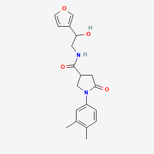 1-(3,4-dimethylphenyl)-N-(2-(furan-3-yl)-2-hydroxyethyl)-5-oxopyrrolidine-3-carboxamide