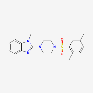 molecular formula C20H24N4O2S B2511828 2-(4-((2,5-dimethylphenyl)sulfonyl)piperazin-1-yl)-1-methyl-1H-benzo[d]imidazole CAS No. 1234871-60-3