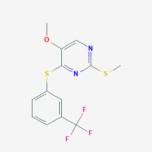 Methyl 2-(methylsulfanyl)-4-{[3-(trifluoromethyl)phenyl]sulfanyl}-5-pyrimidinyl ether