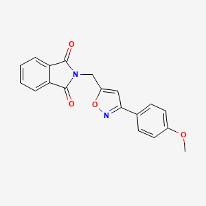 molecular formula C19H14N2O4 B2511845 2-{[3-(4-甲氧苯基)-5-异恶唑基]甲基}-1H-异吲哚-1,3(2H)-二酮 CAS No. 551921-29-0