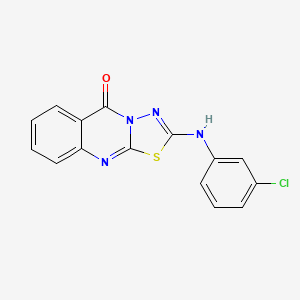 molecular formula C15H9ClN4OS B2511846 2-(3-氯苯胺基)-[1,3,4]噻二唑并[2,3-b]喹唑啉-5-酮 CAS No. 325962-81-0