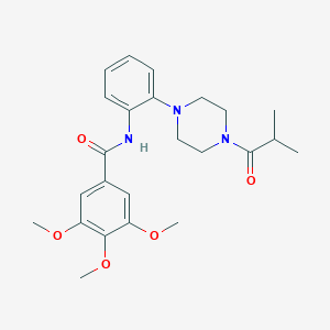 molecular formula C24H31N3O5 B251185 N-[2-(4-isobutyryl-1-piperazinyl)phenyl]-3,4,5-trimethoxybenzamide 