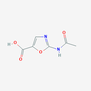 molecular formula C6H6N2O4 B2511861 2-Acetamido-1,3-oxazole-5-carboxylic acid CAS No. 2138145-90-9