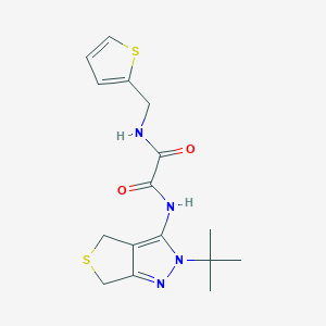 molecular formula C16H20N4O2S2 B2511868 N'-(2-tert-butyl-4,6-dihydrothieno[3,4-c]pyrazol-3-yl)-N-(thiophen-2-ylmethyl)oxamide CAS No. 899994-13-9