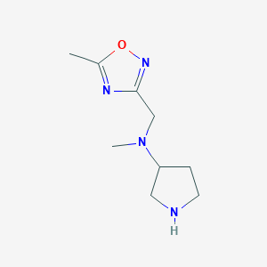 molecular formula C9H16N4O B2511889 N-甲基-N-[(5-甲基-1,2,4-噁二唑-3-基)甲基]吡咯烷-3-胺 CAS No. 1339001-25-0