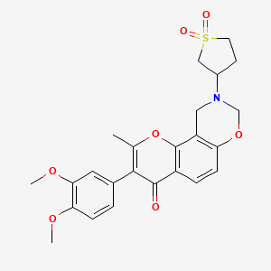3-(3,4-dimethoxyphenyl)-9-(1,1-dioxidotetrahydrothiophen-3-yl)-2-methyl-9,10-dihydrochromeno[8,7-e][1,3]oxazin-4(8H)-one