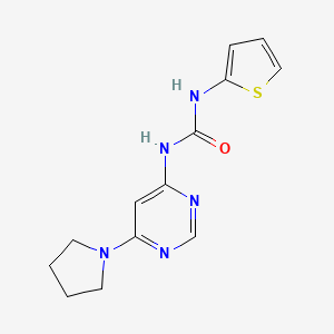 1-(6-(Pyrrolidin-1-yl)pyrimidin-4-yl)-3-(thiophen-2-yl)urea