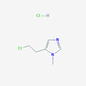 molecular formula C6H10Cl2N2 B2511924 5-(2-chloroethyl)-1-methyl-1H-imidazole hydrochloride CAS No. 24956-77-2