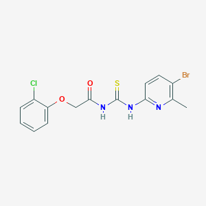 N-[[(5-bromo-6-methyl-2-pyridinyl)amino]-sulfanylidenemethyl]-2-(2-chlorophenoxy)acetamide