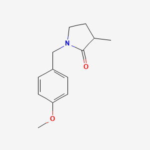 molecular formula C13H17NO2 B2511942 1-[(4-Methoxyphenyl)methyl]-3-methylpyrrolidin-2-one CAS No. 2377920-20-0