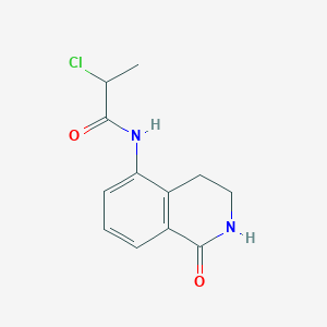 molecular formula C12H13ClN2O2 B2511966 2-Chloro-N-(1-oxo-3,4-dihydro-2H-isoquinolin-5-yl)propanamide CAS No. 2411198-70-2