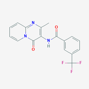 molecular formula C17H12F3N3O2 B2511970 N-(2-methyl-4-oxo-4H-pyrido[1,2-a]pyrimidin-3-yl)-3-(trifluoromethyl)benzamide CAS No. 946335-61-1
